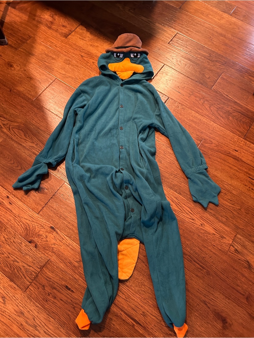 Disney’s Perry the Platypus Onesie Pajamas Cosplay Costume - Size Medium